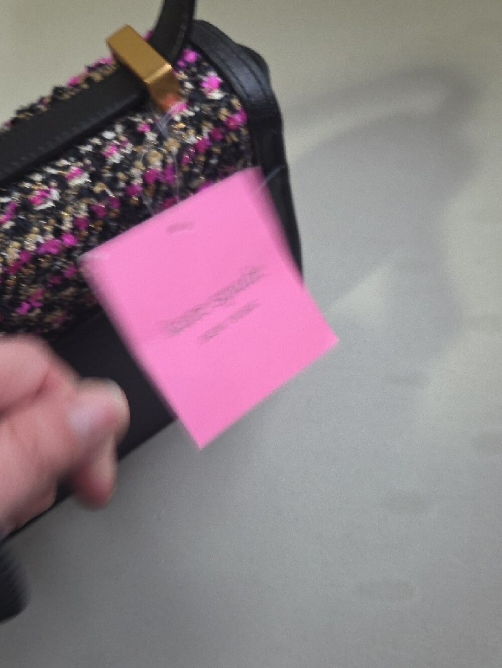 kate spade black & pink tweed crossbody bag - Picture 9 of 10